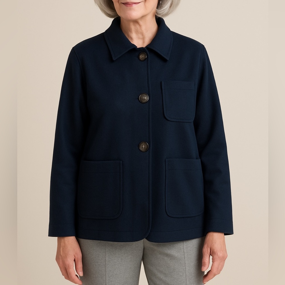 SPORTMAX Women’s 100% Silk Black Blazer Jacket